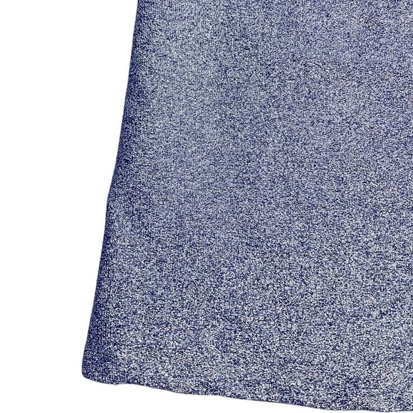 Zara metallic blue and silver bodycon halter mini dress - Picture 3 of 7